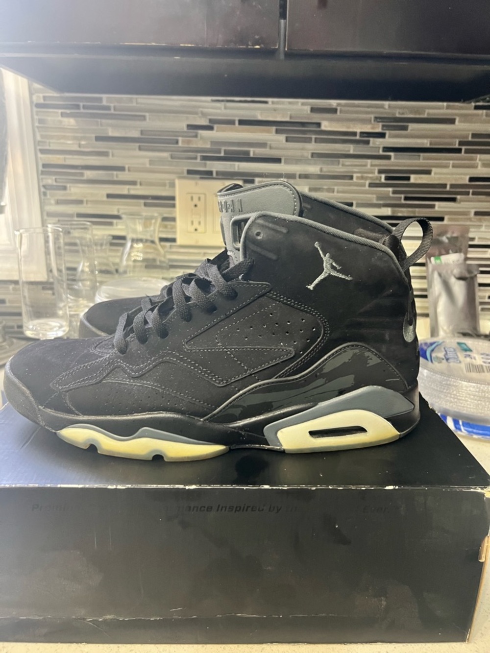 Jordan Men’s Black/Gray High-Top Sneakers